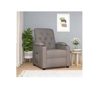 Vidaxl Fauteuil Inclinable Électrique Taupe Tissu Gris