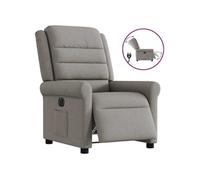 vidaXL Fauteuil inclinable électrique Taupe Tissu