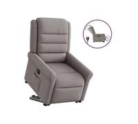 vidaXL Fauteuil inclinable électrique taupe tissu