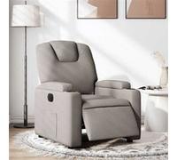 vidaXL Fauteuil inclinable électrique Taupe en tissu