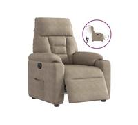 vidaXL Fauteuil inclinable électrique taupe tissu microfibre 3303073
