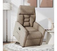 Fauteuil inclinable électrique taupe tissu microfibre vidaXL