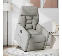 vidaXL Fauteuil inclinable électrique – Tissu microfibre – Taupe G