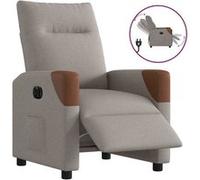 vidaXL Fauteuil inclinable électrique Taupe Tissu