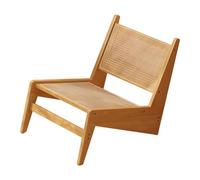Fauteuil inclinable en rotin avec cadre en bambou moderne, parfait pour le salon, la chambre à coucher, le bureau