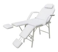 vidaXL Fauteuil de podologie pliant Blanc crème – Fauteuil esthétique