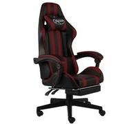 Vidaxl Fauteuil De Jeux Vidéo Et Repose-Pied Noir/Bordeaux Similicuir