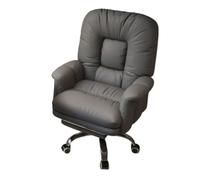 Fauteuil inclinable Ergonomique avec Dossier profilé, Inclinaison sur 3 Niveaux, Fonction berçante à 15° et Roues silencieuses, Chaise de Bureau Confortable for la Maison, Le Bureau, Les Jeux(Gray)