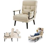 Fauteuil inclinable, fauteuil d'appoint réglable, canapé-lit convertible pour salon, étude, salon - Fauteuil pliable pour pause déjeuner et lecture