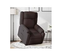 Vidaxl Fauteuil Inclinable Marron Foncé Tissu Marron
