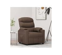 vidaXL Fauteuil Inclinable Siège Inclinable Dossier et Repose-Pied Réglables Meuble de Salle de Séjour Salon Intérieur Marron Tissu