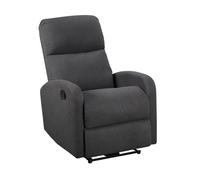 Happy Garden Fauteuil inclinable Max – tissu gris anthracite, inclinaison manuelle, repose-pieds