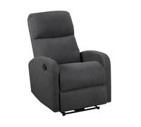 Happy Garden Fauteuil inclinable Max Gris Anthracite. Fauteuil de Salon Relax en Tissu Gris Anthracite avec Inclinaison Manuelle et Repose-Pieds.