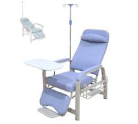 Fauteuil Inclinable Médicalisé, Chaises de Salle D'attente, Fauteuil de Perfusion Avec Support a Perfusion, pour Les Hôpitaux, Les Cliniques et Les Centres Santé(Purple)