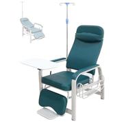 Fauteuil Inclinable Médicalisé, Chaises de Salle D'attente, Fauteuil de Perfusion Avec Support a Perfusion, pour Les Hôpitaux, Les Cliniques et Les Centres Santé(Green)