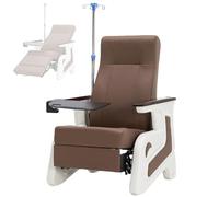 Fauteuil Inclinable Médicalisé Réglable avec Support a Perfusion, Chaises de Salle D'attente, Fauteuil de Perfusion, Confort Optimal, Idéal pour Hôpitaux, Les Cliniques et Les Domiciles(Brown)