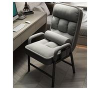 Fauteuil inclinable moderne en tissu avec cadre en acier, chaise de lecture confortable avec poches latérales, idéal pour le salon et le bureau, facile à détendre