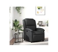 vidaXL Fauteuil inclinable noir cuir véritable