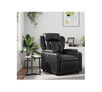 vidaXL Fauteuil inclinable 372427 Similicuir avec porte-gobelets, dossier et accoudoirs Noir