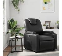Fauteuil inclinable Noir Similicuir Noir G