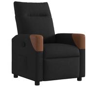 vidaXL Fauteuil inclinable noir en tissu