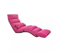 Fauteuil inclinable, pliable, réglable, pour dormir, canapé, lit, salon, chaise longue rembourrée pour l'intérieur du salon, rose 205 x 56 x 18 cm