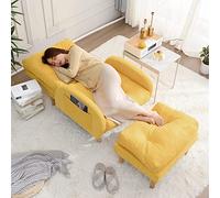 Fauteuil inclinable réglable avec repose-pieds, confortable avec 3 positions d'inclinaison, parfait pour le salon ou la chambre à coucher, supporte jusqu'à 150 kg