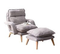 Fauteuil inclinable réglable avec repose-pieds et dossier haut - Fauteuil inclinable confortable avec repose-pieds - Pour salon ou chambre à coucher - 3 positions - Supporte jusqu'à