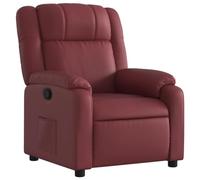 Fauteuil réglable similicuir bordeaux