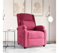 Fauteuil inclinable rouge bordeaux velours