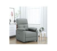 Fauteuil Inclinable, Siège avec Accoudoirs et Dossier, Chaise de Relaxation avec Repose-pied, Meuble de Salon, Moderne, Gris Foncé Tissu 348276