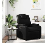 Fauteuil Inclinable Siège Chaise Canapé Salle de Séjour Noir Similicuir vidaXL