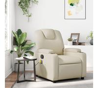 Fauteuil Inclinable Siège Chaise Canapé Salle de Séjour Noir Similicuir vidaXL