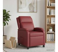 vidaXL Fauteuil de massage inclinable Blanc Simili cuir