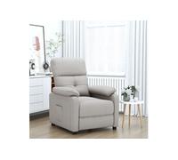 Fauteuil Inclinable Chaise Siège Salle de Séjour Salon Gris Clair Tissu vidaXL