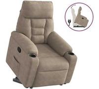 Fauteuil inclinable électrique taupe tissu microfibre vidaXL