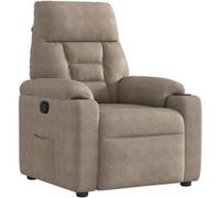 Fauteuil inclinable de massage marron tissu microfibre vidaXL