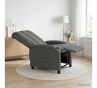 vidaXL Fauteuil inclinable Blanc Tissu