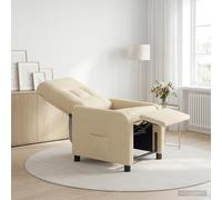 vidaXL Fauteuil inclinable Marron foncé Tissu