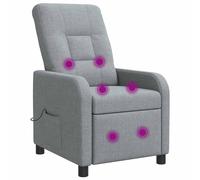vidaXL Fauteuil inclinable Marron foncé Tissu