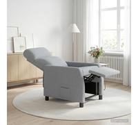 vidaXL Fauteuil inclinable Blanc Tissu