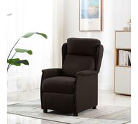 Fauteuil Inclinable Vidaxl Marron Foncé 67,5x93,5x101,5 Cm Tissu Marron