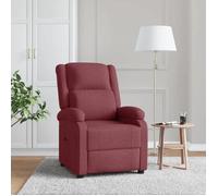 Fauteuil inclinable - vidaXL - Rouge bordeaux - Tissu 100% polyester - 3 positions d'inclinaison - 1 place