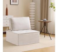 Fauteuil Individuel, Canapé Modulable, Chaise De Salon, Pouf, Canapé pour Chambre, Chambre D'Invités Ou Chambre d'enfant, Beige, 81 x 81 x 81 cm