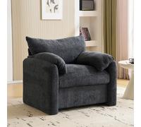 Fauteuil individuel Merax avec rembourrage hautement élastique, Canapé individuel surdimensionné avec coussin d'accoudoir,Fauteuil de loisir pour le salon et la chambre à coucher