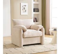 Fauteuil individuel Merax avec rembourrage hautement élastique, Canapé individuel surdimensionné avec coussin d'accoudoir,Fauteuil de loisir pour le salon et la chambre à coucher