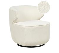 Fauteuil Industriel en Bou ase Pivotante 360° Incurvé Blanc Cassé Molleby
