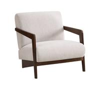 Habitat et Jardin – Fauteuil intérieur scandinave Lena – Bois et tissu – Beige