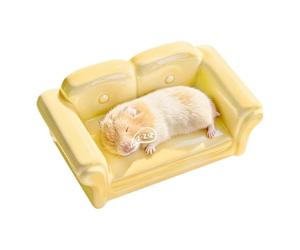 Fauteuil isotherme en céramique pour hamster - Petit canapé d' avec poche de glace - Construction en pierre pour contrôle de la température - Meuble kawaii pour chinchilla, écureuil, gerbille
