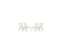 Habitat et Jardin – Fauteuil de jardin Cordoba Phoenix – Textilène Écru – Lot de 4
